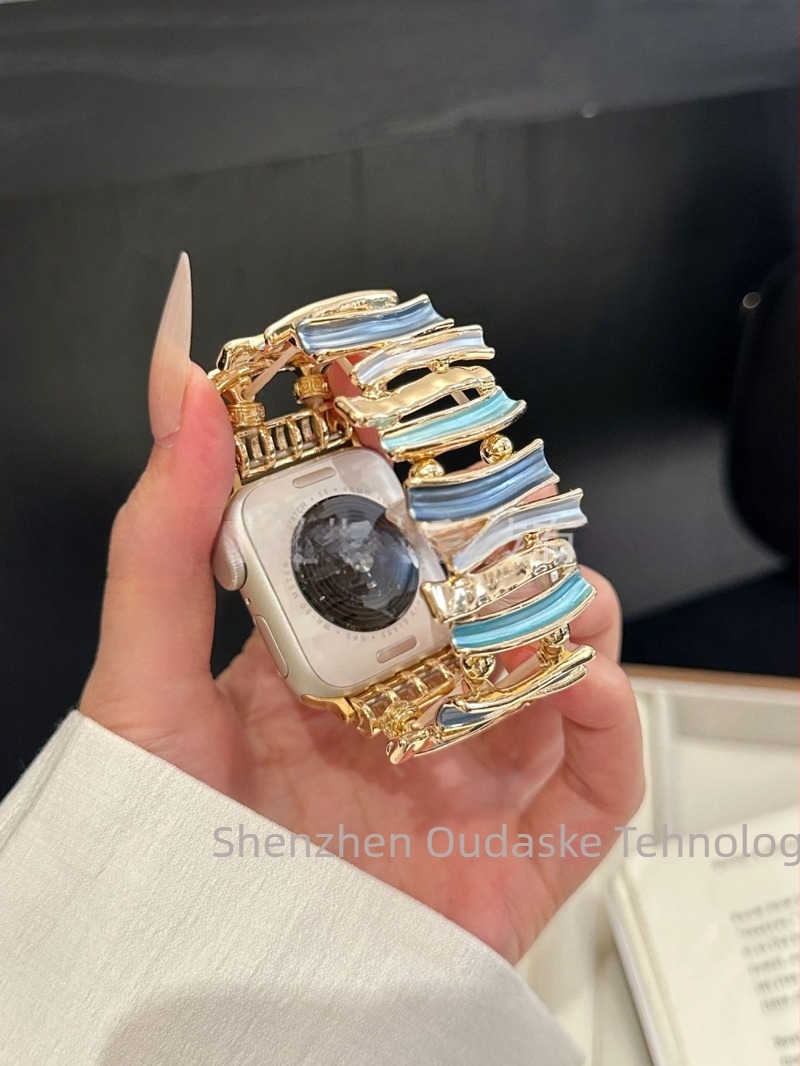 Metalni geometrijski lanac za Apple Watch — Materijal: metal; Brend: Bez marke; Kod proizvoda: Apple's high-end irregular metal geometric chain