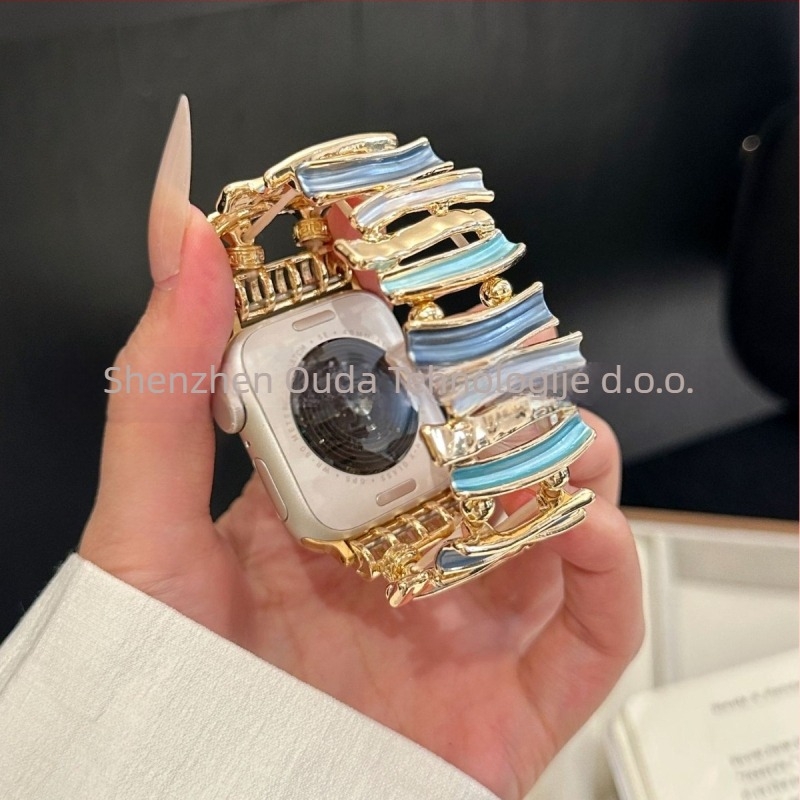 Metalni geometrijski lanac za Apple Watch — Materijal: metal; Brend: Bez marke; Kod proizvoda: Apple's high-end irregular metal geometric chain