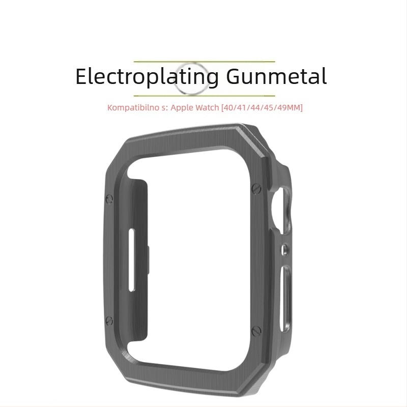 Huiyu futrola za Apple Watch za serije 5–8 i Ultra, elektroplatirano PC kućište s četkanim završnim slojem