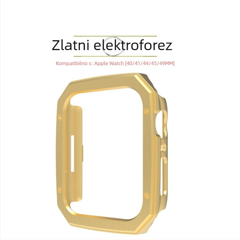 Huiyu futrola za Apple Watch za serije 5–8 i Ultra, elektroplatirano PC kućište s četkanim završnim slojem