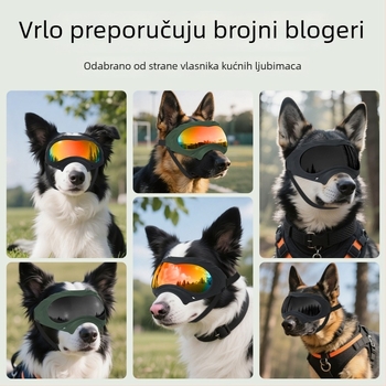 Bollfo naočale za pse – UV zaštita, otporne na vjetar, za vanjsku upotrebu, polikarbonatni okviri