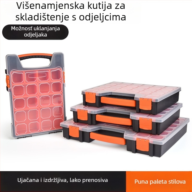BF serija plastična kutija za alate s mrežnim organizatorom i uklonjivim pregradama