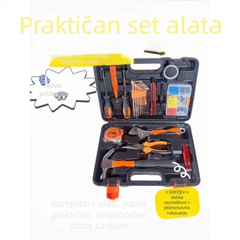 Set alata za kućanstvo s kutijom za alate, odvijači i ključevi, višenamjenski skup