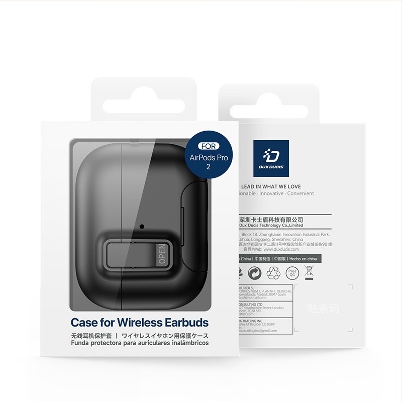 Zaštitna kutija za AirPods Pro 3 i Pro 2, s prozorčićem za otvaranje; kućište od TPU i PC, aluminijska kopča; prijenosno mekano kućište