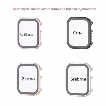 Zaštitni kućište od aluminijskog legura za Apple Watch Series 5/6 s integriranim zaštitnim filmom i kristalima