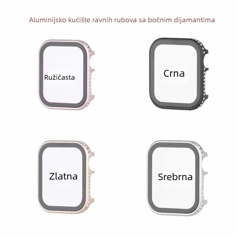 Zaštitni kućište od aluminijskog legura za Apple Watch Series 5/6 s integriranim zaštitnim filmom i kristalima