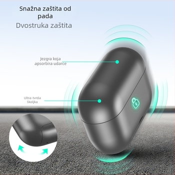 Zaštitna futrola za AirPods Pro 2 i AirPods 4. generacije, PC materijal, višenamjenski stil, univerzalni dizajn.