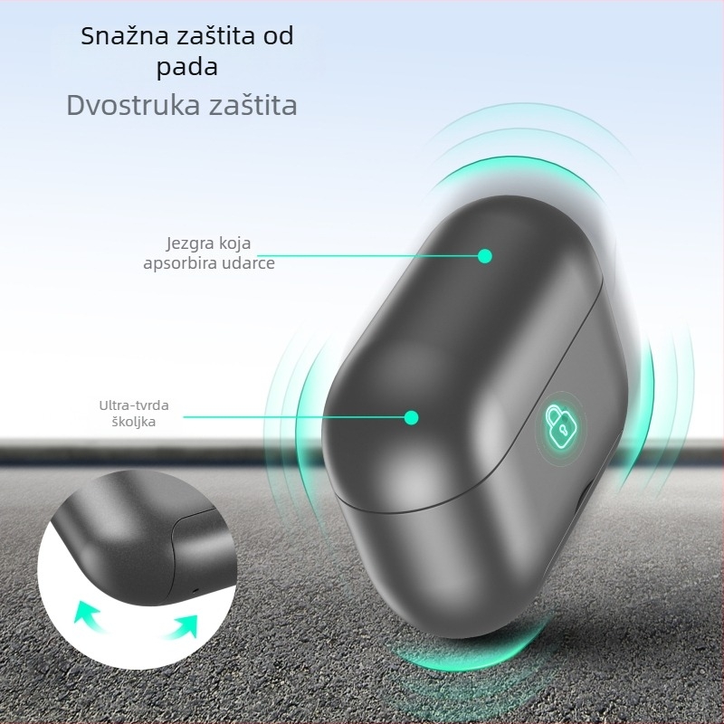 Zaštitna futrola za AirPods Pro 2 i AirPods 4. generacije, PC materijal, višenamjenski stil, univerzalni dizajn.