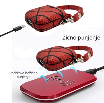 AirPods zaštitni omot 1/2/3/4 Pro/2 – kuglisti uzorak, PU tvrdi kućište, reljefni dizajn, kompatibilno Apple