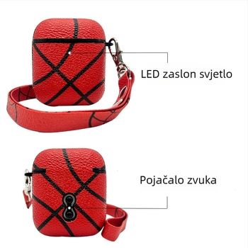 AirPods zaštitni omot 1/2/3/4 Pro/2 – kuglisti uzorak, PU tvrdi kućište, reljefni dizajn, kompatibilno Apple