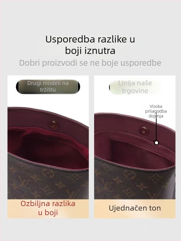 Unutarnji organizator za Louis Vuitton All-in BB bucket bag s originalnom velurovom podstavom, unutarnja torbica i srednja torbica, dodaci za prilagodbu potpore torbe, japanski stil