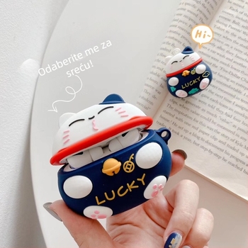 Silikonska futrola za AirPods Pro s motivom slatke mačke, kompatibilna s 2. i 3. generacijom Apple Bluetooth slušalica