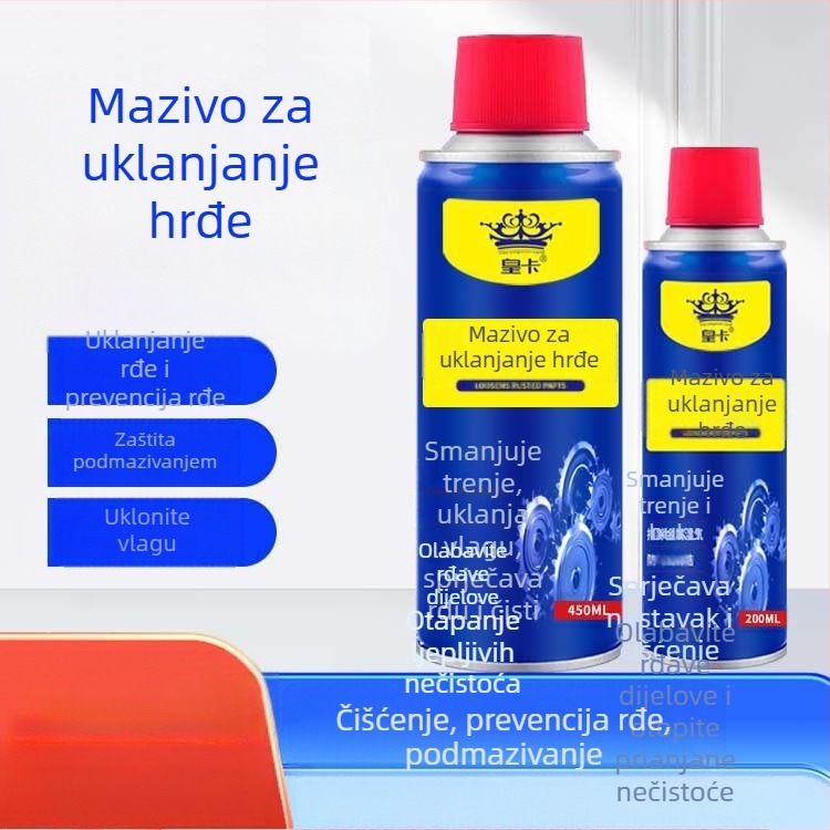 Sprej za uklanjanje hrđe i podmazivanje vrata, otporan na visoke temperature (Vrsta: Mazivo; Glavni sastojci: Mazivo ulje; Rok trajanja: 3 godine; Standard kvalitete: 6600; Primijenjeni dijelovi: Drugo)