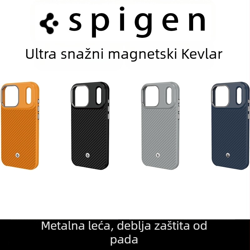 Zaštitna metalna futrola za telefon sa reljefnim završetkom, otporna na pad, prilagodljiva Apple uređajima