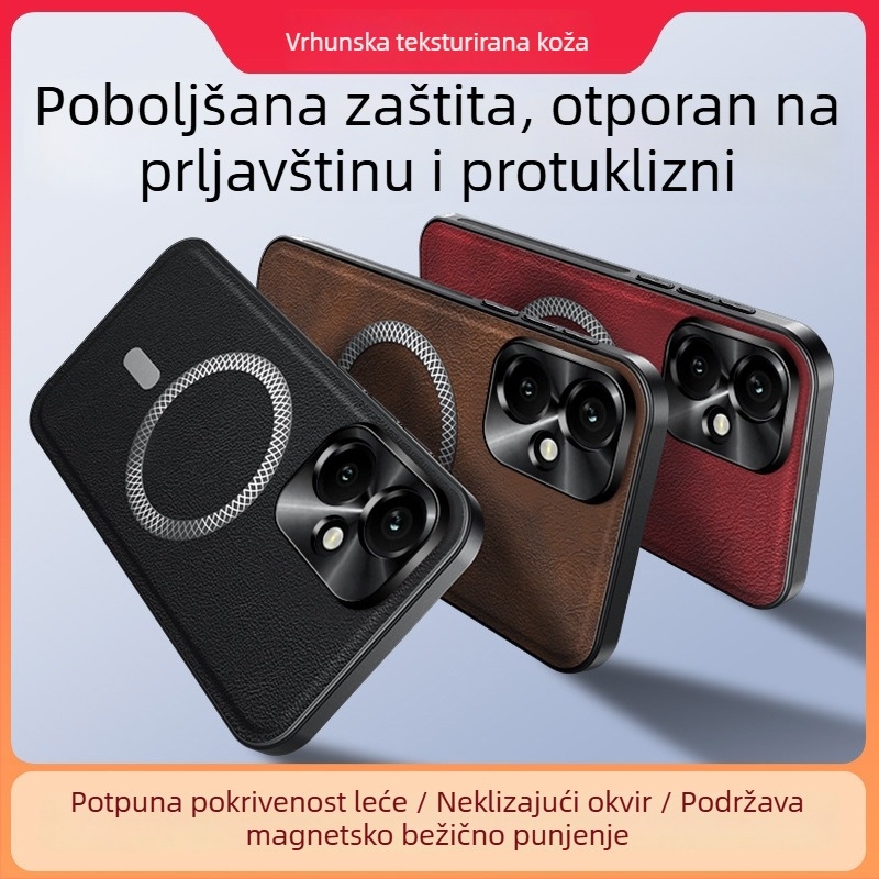 Kućište za Honor 400Pro, kožna tekstura, potpuna zaštita od pada