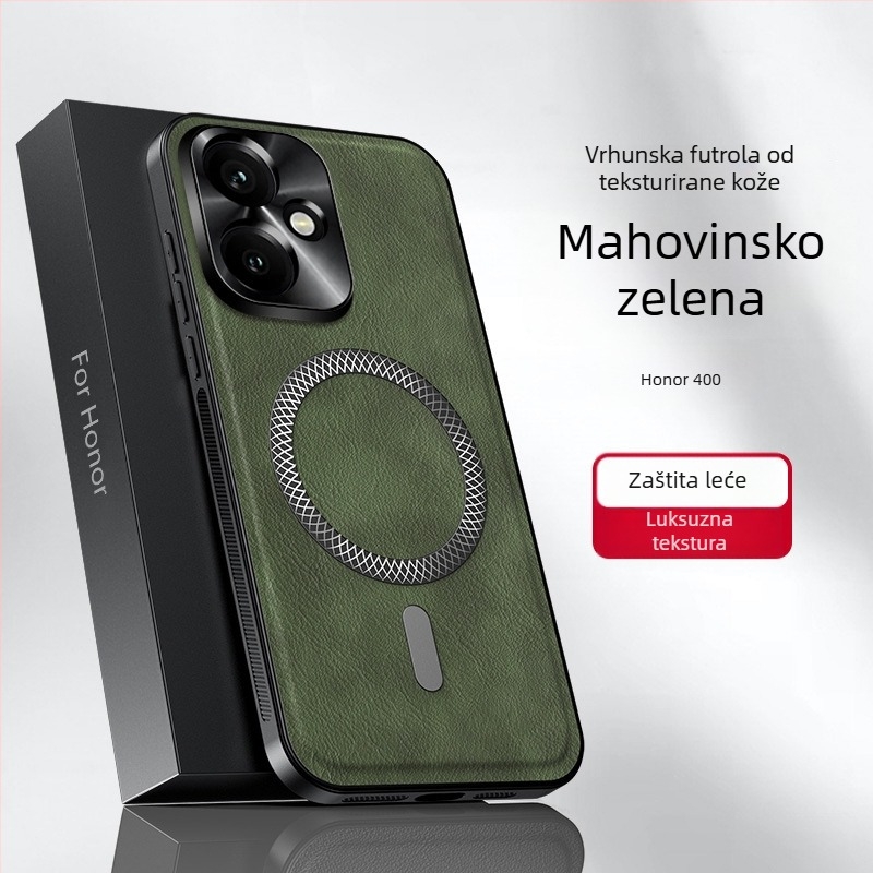 Kućište za Honor 400Pro, kožna tekstura, potpuna zaštita od pada