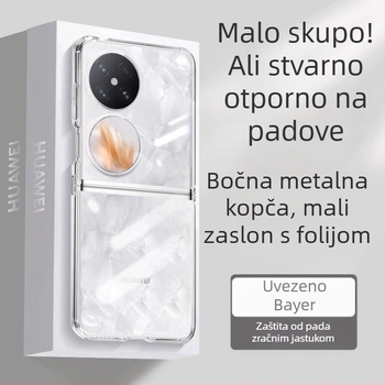 Jednodelno silikon kućište za Huawei Pocket 2/S, s preklopnim zaslonom i zaštitom zaslona, puna zaštita od pada