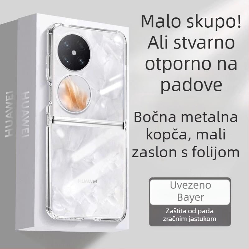Jednodelno silikon kućište za Huawei Pocket 2/S, s preklopnim zaslonom i zaštitom zaslona, puna zaštita od pada