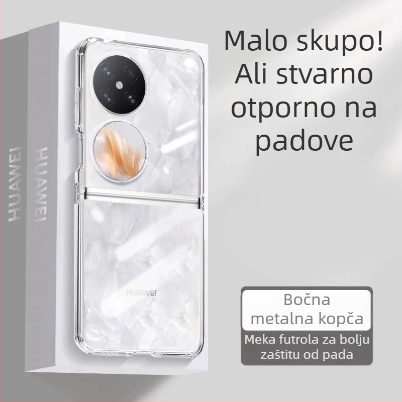 Jednodelno silikon kućište za Huawei Pocket 2/S, s preklopnim zaslonom i zaštitom zaslona, puna zaštita od pada