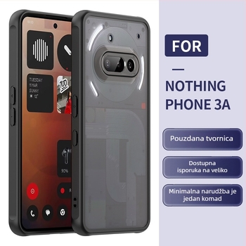Kućište Nothing Phone 3a s Fan Shield (Materijal: PC+TPU; Frosted završna obrada; Zaštita od pada; Mogućnost prilagodbe)