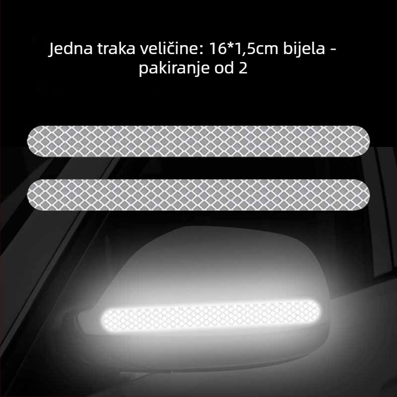 Reflektirajući samoljepljivi naljepnica za tijelo automobila i retrovizor – linijski uzorak, upozoravajući film, zaštita od ogrebotina