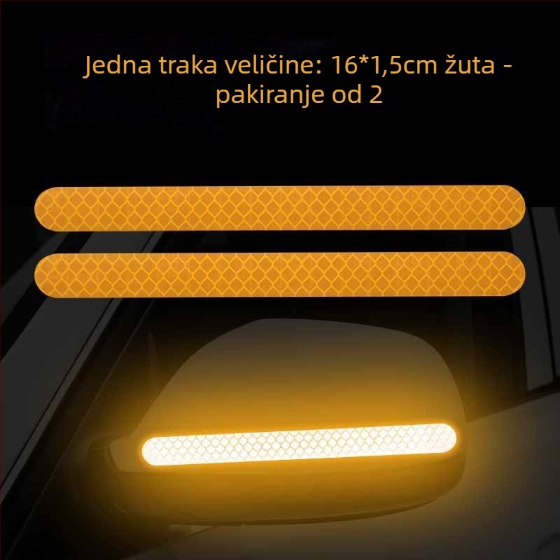 Reflektirajući samoljepljivi naljepnica za tijelo automobila i retrovizor – linijski uzorak, upozoravajući film, zaštita od ogrebotina