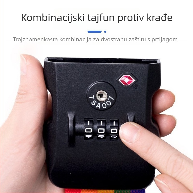 Remen za prtljagu, polipropilen, širina 50 mm, duljina 200 cm, paket od 5 kom