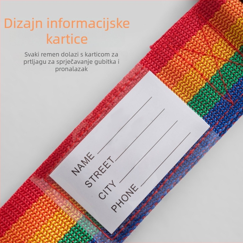 Remen za prtljagu, polipropilen, širina 50 mm, duljina 200 cm, paket od 5 kom