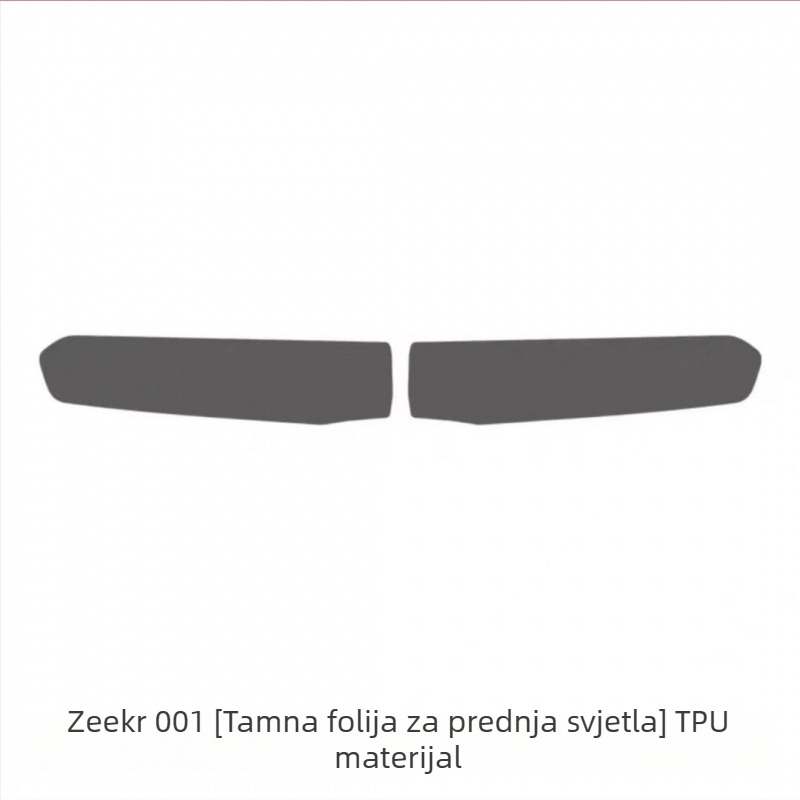 TPU film za prednja i stražnja svjetla Zeekr 001 (2021–2024), tamno crna, zaštita od habanja i ogrebotina, zaštita dnevnih svjetala