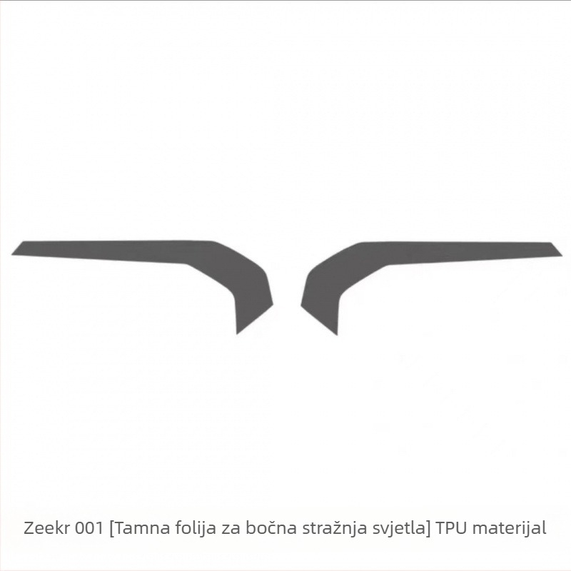 TPU film za prednja i stražnja svjetla Zeekr 001 (2021–2024), tamno crna, zaštita od habanja i ogrebotina, zaštita dnevnih svjetala