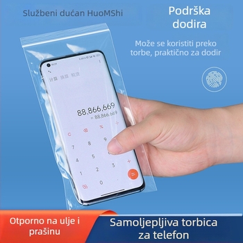 Jednokratna prozirna vrećica za telefon s dodirnim zaslonom, vodootporna i prašnjav, samouzavršujuća s brtvom 0.5–2 cm