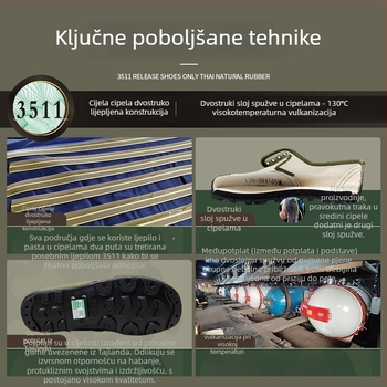 3511 Cipele za rad u vojnozelenoj boji, za rad na polju, otporne na abraziju, protuklizne, unisex