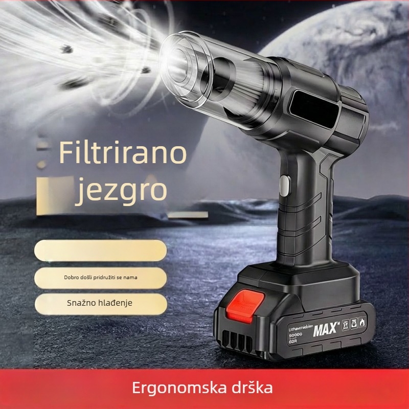 Say One Prijenosni ručni usisavač za automobil i dom, 5500 Pa usisavanja, trajanje baterije 17 minuta, bežični, buka 70 dB