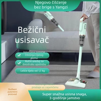 Bezdlačni ručni usisavač za kućanstvo, mokro i suho čišćenje, 120 W, usisni tlak 10–15 kPa, ugrađena baterija 1600–2000 mAh