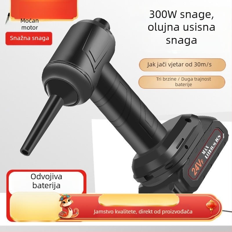 Bežični usisavač za kućnu i automobilsku upotrebu, 11000 Pa usisna snaga, 30 W, punjiva