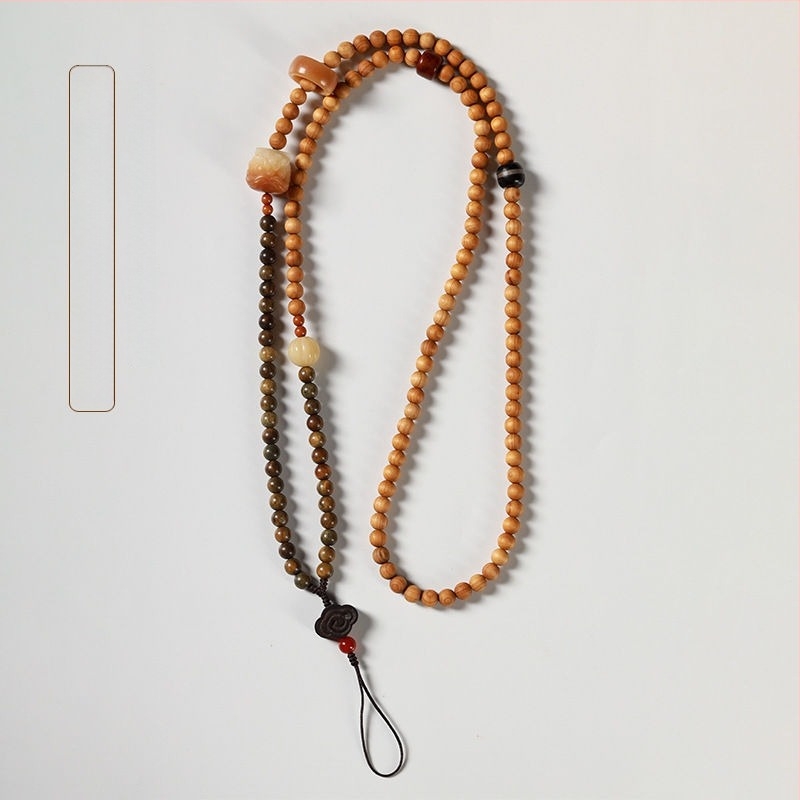Vintage drveni lanac za telefon s motivom Bodhi sretna mačka, drveni materijal, polu ručna obrada, stil prtljage, motiv zvijezda sunce mjesec svemir