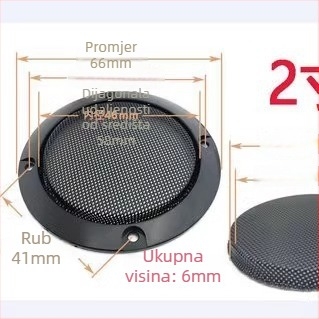 Automobilski tweeter rog — 5.6uF kondenzator; panel; rešetka; konfiguracije: 1 tweeter; 1 tweeter + 5.6uF kondenzator; 1 tweeter + kondenzator + rešetka; 1 tweeter s panelom + kondenzator
