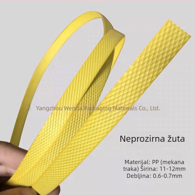 PP traka za pakiranje, debljina 0.6, nategnuta čvrstoća 50 kg, model 1106, za ručno pletenje