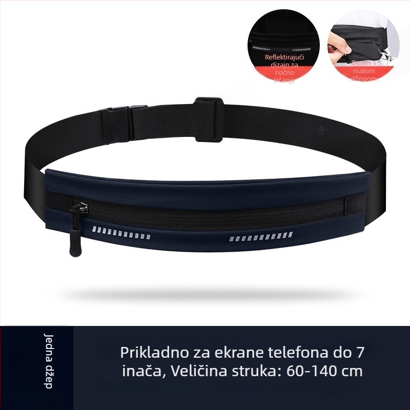 Unisex sportska torbica za pojas za telefon – ultra-tanka, vodootporna, prozračna, USB sučelje, najlon