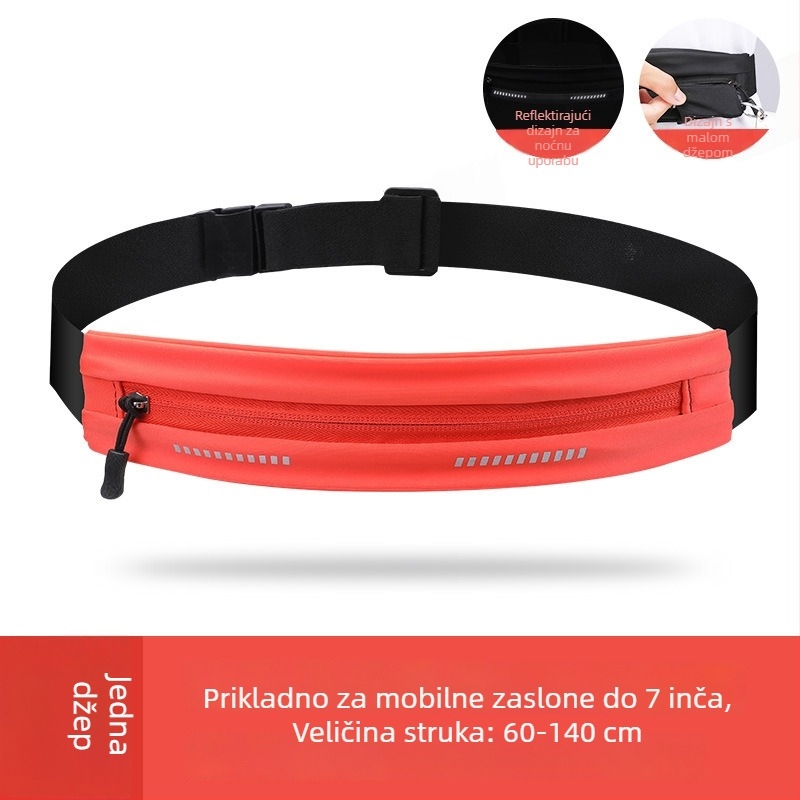 Unisex sportska torbica za pojas za telefon – ultra-tanka, vodootporna, prozračna, USB sučelje, najlon