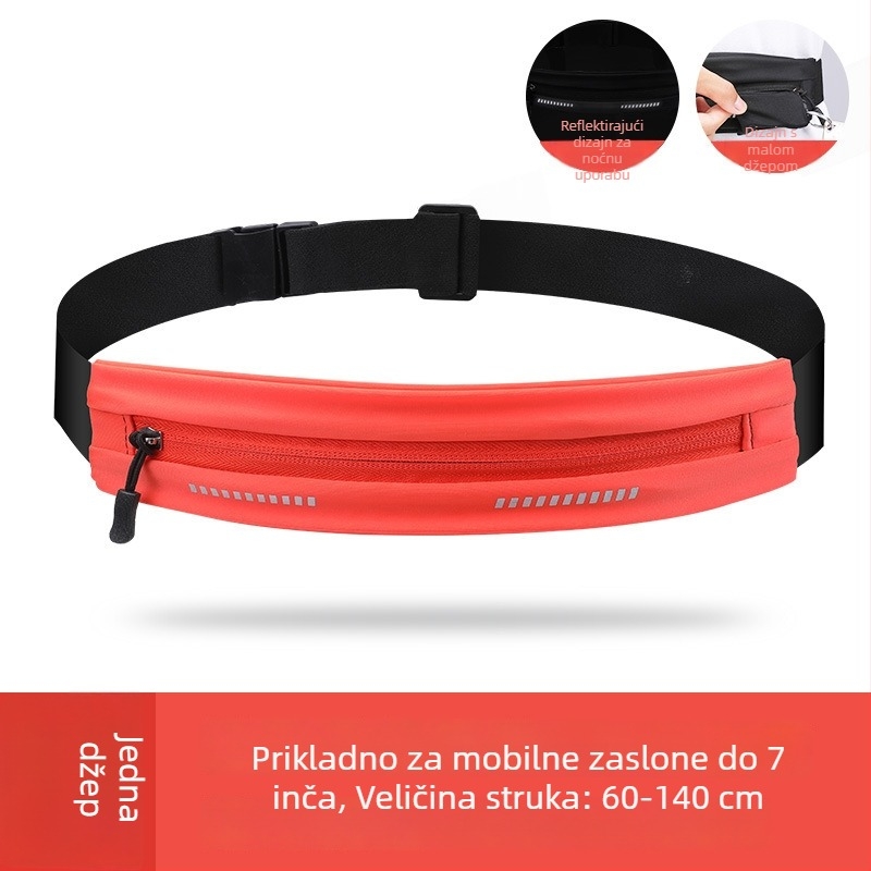 Unisex sportska torbica za pojas za telefon – ultra-tanka, vodootporna, prozračna, USB sučelje, najlon