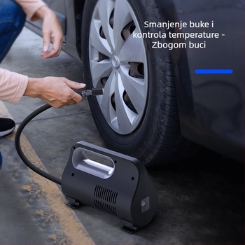 Deli električna prijenosna pumpa za automobil s digitalnim zaslonom i LED osvjetljenjem, 12V, 80W, 30 L/min