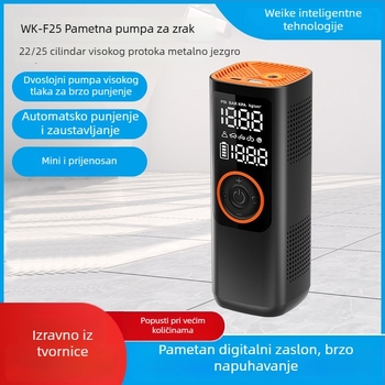 Bežični prijenosni kompresor za auto s digitalnim zaslonom, 12V, 120W, 35 L/min – izuzetno brzo napuhivanje