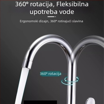 Miješajući kuhinjski faucet s izvlačnim izljevom, ABS tijelo, keramički disk ventil, G1/2 priključci, pogodan za drez iznad ili ispod radne ploče