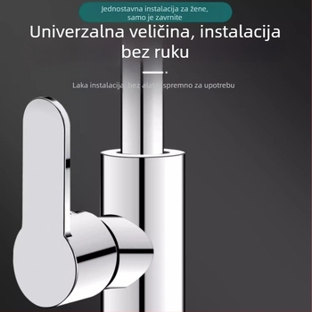 Miješajući kuhinjski faucet s izvlačnim izljevom, ABS tijelo, keramički disk ventil, G1/2 priključci, pogodan za drez iznad ili ispod radne ploče