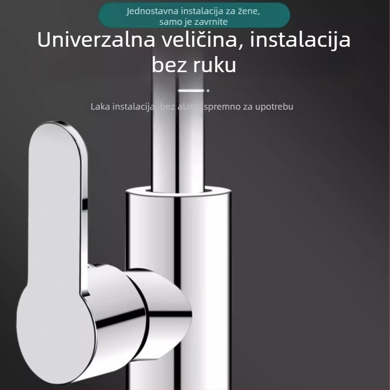 Miješajući kuhinjski faucet s izvlačnim izljevom, ABS tijelo, keramički disk ventil, G1/2 priključci, pogodan za drez iznad ili ispod radne ploče