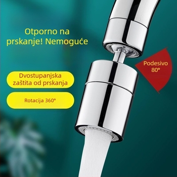 Kuhinjski slavina za sudoper s potpuno bakrenim dizajnom, univerzalna glava protiv prskanja, svestrani priključak, okretni aerator