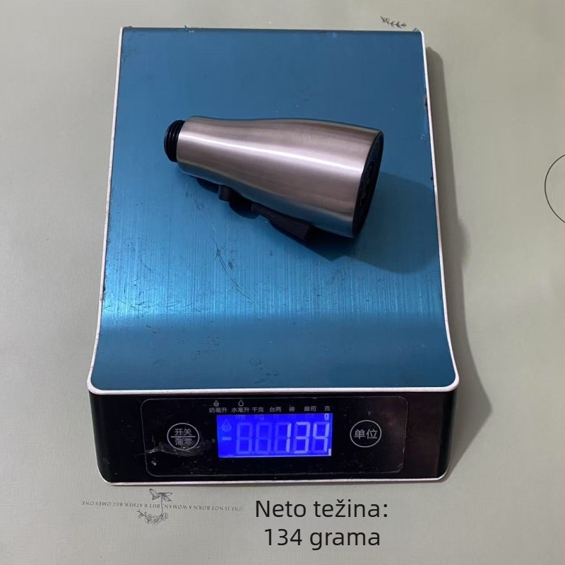 Izvlačni mlaznik za kuhinjski faucet, od nehrđajućeg čelika 304, keramički jezgreni ventil, okretna instalacija, konstrukcija s jednim zglobom