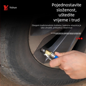 Pištolj za napuhavanje guma s manometrom za automobile i motocikle (Značka: Yishun; Točnost: 0.01; Jedinice prikaza: različite; Materijal: aluminij i željezo)
