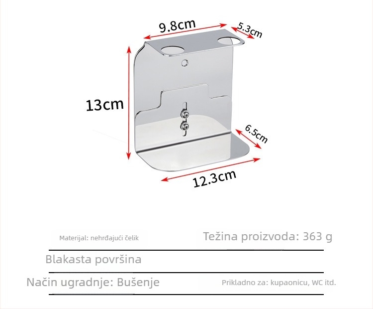Zidni dispenser za šampon, gel za tuširanje i regenerator od nehrđajućeg čelika | Kapacitet 300/600/900 ml | Ručno pritiskanje | Moderan i minimalistički stil | Hoteli, B&B, apartmani, kupaonice, toaleti